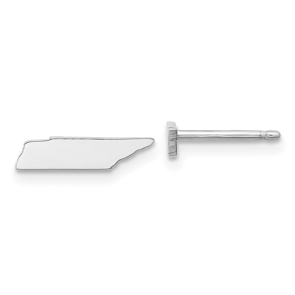 925 Sterling Silver TravelRhodium-plated Tennessee State Earrings